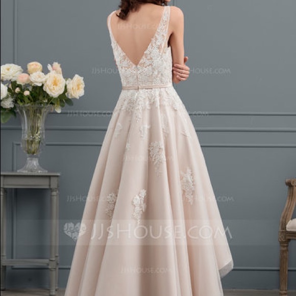 NWT A-Line Tulle Lace Ivory Wedding Dress - Picture 3 of 8